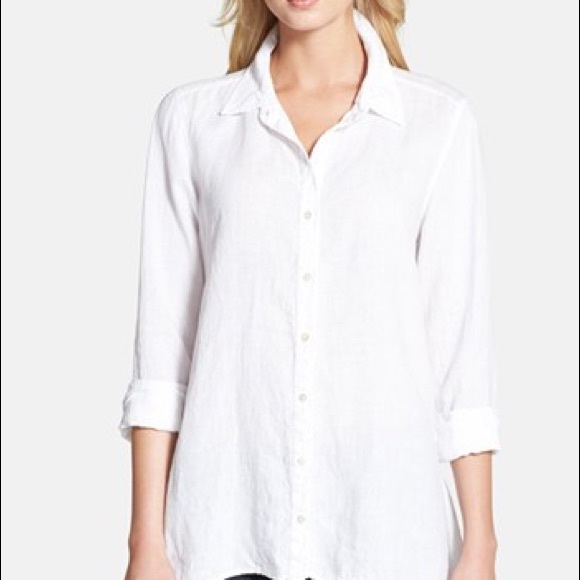 eileen fisher white tops